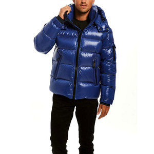 OEM ODM Custom Made Hooded Shiny Puffer <b>Jacket</b> For Men High Quality Winter Outerwear Windproof Cold Weather Padded Puffer <b>Jacket</b> - Product Image 4