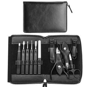 Stainless Steel <b>Manicure</b> Set Professional Nail Clipper <b>Kit</b> Portable Leather Case Pedicure Tools for Fingernail & Toenails - Product Image 4