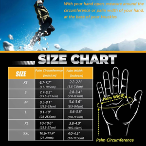 Cold Weather Waterproof Snowboarding Skiing Snow Mitts Gloves with Fingers Outdoor Winter Warm Black <b>Ski</b> Mittens for Men Women - Product Image 5