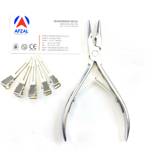 Pince à sertir professionnelle pour micro-perles, personnalisable, à dents nano, pour extensions capillaires, avec poignée à forte adhérence, outil d'installation en acier inoxydable - Product Image 1