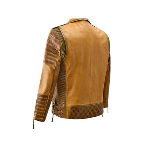 Chaqueta de Cuero Sintético Ligera para Hombre, Fabricada en Pakistán, con Frente de Lona, Servicio OEM Personalizado, Transpirable para Invierno - Product Image 4