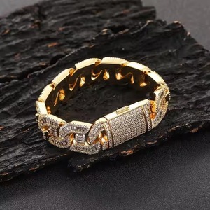 Hot Sale Moissanite Diamond Hip Hop <b>Bracelet</b> Premium Urban Fashion Jewelry For <b>Men</b> Women Streetwear Styling Party Events - Product Image 4