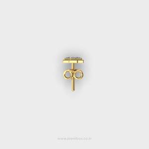 Cross Shape Diamond <b>Stud</b> <b>Earrings</b> 14K Gold Plated Channel Setting Religious Unisex Jewelry <b>Stud</b> <b>Earrings</b> - Product Image 4