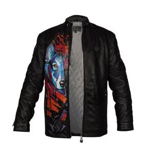New Arrival 2026 Unique Design Men's Premium Quality Leather <b>Jacket</b> with Stand Collar Customized Colors & Logo - Product Image 2
