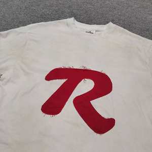 T-shirt Homme Personnalisé Style Streetwear Double Couche Manches Effet Gaufré Vintage Peint à la Main Broderie Effet Vieilli Patch - Product Image 3