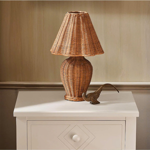 Luxury Rattan <b>Table</b> Lampshade Elegant Decorative Lamp <b>Cover</b> For Living Room Bedroom Decor - Product Image 3