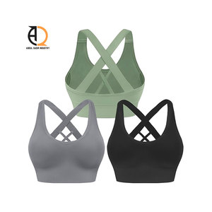 Sujetador Deportivo con Tirantes para Mujer, Sujetador de Yoga sin Costuras para Entrenamiento Físico, Ropa de Gimnasio con Logotipo Personalizado OEM, Ropa Interior de Yoga - Product Image 3