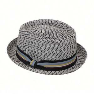 Sombrero de Paja de Colores Variados, Estilo Pork Pie, Fedora de Verano, en Oferta - Product Image 4