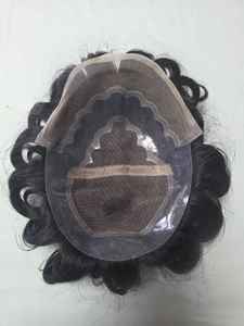 Peluca de Cabello Humano Virgen Taz Hair BD, Estilo Bollywood, Prótesis Capilar Suave de Cabello Indio para Hombres, Toupee Remy - Product Image 5