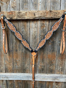 Ensemble de têtière et de cuirasse de parade Western en cuir de qualité supérieure à un prix abordable - Product Image 2