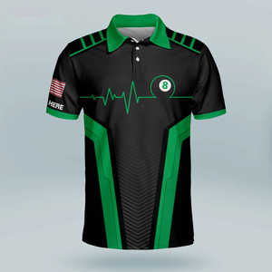 Camiseta de Lona Sólida con Estampado Digital por Sublimación Personalizada OEM para Jugadores de Billar, Camisetas Divertidas de Equipo para Hombres, Torneo de Billar, Snooker - Product Image 5