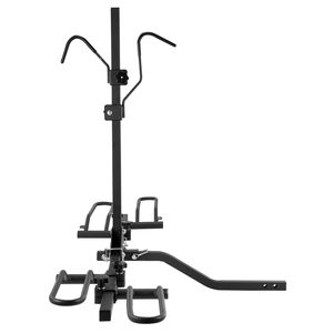 Portabici in Acciaio con Capacità Massima di 80 LBS, Stile Piattaforma per 2 Biciclette, con Gancio per Ricevitore da 1,25/2 Pollici, Pieghevole e Inclinabile per Auto - Product Image 1