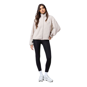Chaqueta polar para mujer, 340 GSM, térmica, cálida, transpirable, acolchada, de secado rápido, con cremallera completa, antipilling, para senderismo, camping y viajes. - Product Image 3