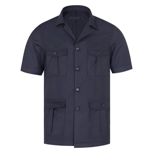 Camisa de pesca de manga corta con logotipo personalizado OEM para hombres y mujeres, de secado rápido, transpirable, de poliéster, con protección UV y de alto rendimiento. - Product Image 2