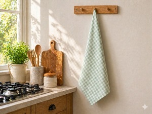 100% Cotton Checkered <b>Kitchen</b> <b>Towel</b> Absorbent Quick Dry <b>Hand</b> <b>Towel</b> Soft Woven Tea <b>Towel</b> for Home Use - Product Image 5