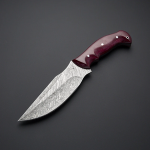 Custom Handmade Stainless Steel Pocket Hunting Knife Fixed Outdoor Multi-function Camping Survival Leather Sheath Bulk <b>3</b>-Year - Product Image 1