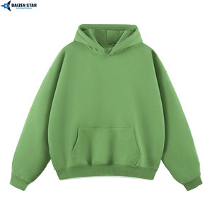 <b>Men's</b> Oversized Hooded Sweatshirt Solid Color Fleece Casual <b>Pullover</b> Hoodie Autumn Knitted Pocket Design Regular Fit - Product Image 2