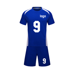Conjunto de Camiseta de Fútbol con Estampado por Transferencia Térmica, Transpirable, Azul y Blanco, Número 9, para Hombre Adulto, Manga Corta, Absorbe la Humedad - Product Image 6