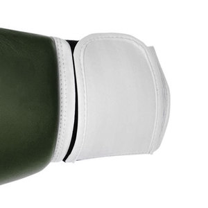 Guantes de Boxeo de Cuero PU Transpirables Personalizables Verde Blanco Negro Cierre con Cordones Correa de Muñeca Ajustable Entrenamiento Unisex para Adultos - Product Image 6
