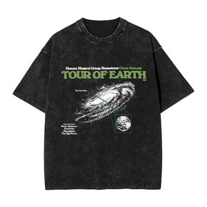Camiseta Oversize Personalizada para Hombre, Lavado Ácido, Efecto Desgastado Vintage, 100% Algodón, Estampado Gráfico Streetwear, de Gran Gramaje, Proveedor - Product Image 5