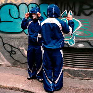 Ensemble de survêtement décontracté oversize en coton respirant et écologique, pantalon de jogging ample, coupe-vent deux pièces - Product Image 4