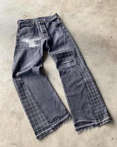 Pantalons en denim streetwear haut de gamme, coupe ample tendance, jeans baggy pour les amateurs de mode et le port quotidien - Product Image 1