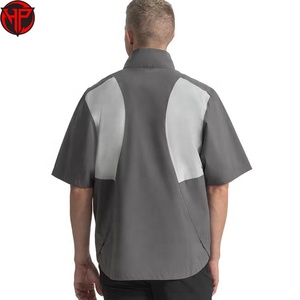 Men's Solid Woven 1 4 Zip <b>Pullover</b> Safari <b>Jacket</b> Breathable Waterproof Windproof Anti-Wrinkle Polyester Casual Outdoor Summer - Product Image 4
