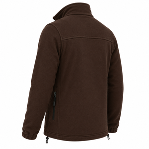 Custom Logo <b>Mens</b> Polar Fleece <b>Jacket</b> Full Zipper Chest Pocket Elastic Cuffs <b>Warm</b> Industrial Outerwear Custom Workwear <b>Jacket</b> - Product Image 4