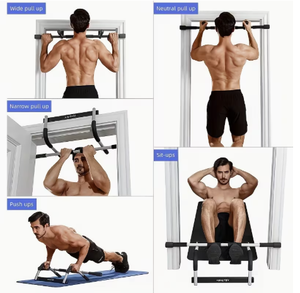 บาร์โหนติดผนังแบบหลายจุดจับ สำหรับออกกำลังกายที่บ้าน ทำจากเหล็ก - Product Image 3