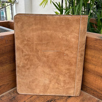 Tan daim cuir botte point planificateur Western cuir classeur Journal couvre haute qualité juridique Pad cahier enveloppe portefeuille