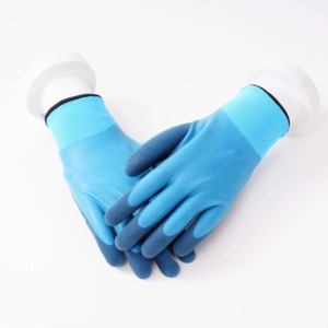 Gants de travail de sécurité en caoutchouc PU noir certifiés CE de haute qualité, flexibles et enduits de PU, pour jardinage et mécanique - Product Image 3