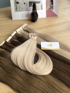 Tape-In Single Donor HD Lace Straight Style Bundle Virgin <b>Bleached</b> 100% Cuticle Aligned Vietnam Light Color Invisible Tape <b>Thick</b> - Product Image 2