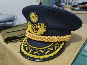 Era Peru 1941 Full Gold bordado Visor Peaked Hats Cap Antique Visor Headwear - Product Image 3