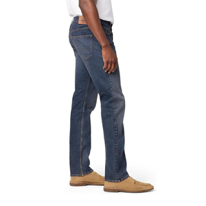 Jeans en denim foncé pour homme Coupe classique Jeans bleus à jambe droite pour un usage décontracté et quotidien - Product Image 3