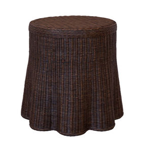 Tabouret en rotin d'artisanat vietnamien, table d'appoint festonnée en osier naturel pour salon, chambre à coucher, meubles de décoration intérieure - Product Image 1