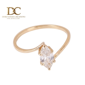 แหวนทองคำแท้ 14K งานแฮนด์เมดใหม่ ได้รับการรับรองจาก IGI ประดับเพชรทรงบริลเลียนท์จากห้องปฏิบัติการ เครื่องประดับสำหรับผู้หญิงสำหรับงานแต่งงานและงานปาร์ตี้ - Product Image 1