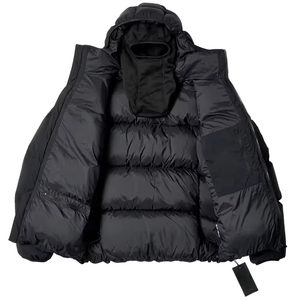 Chaqueta de Plumón Negra de Lujo para Hombre, con Capucha, Gruesa, para Invierno, Estilo Urbano, Diseño de Alta Gama - Product Image 3