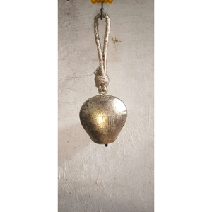 Campanas de Navidad Antiguas Hechas a Mano, Campanas de Metal Rústicas con Cuerda de Yute, Campanas de Hierro Envejecido para Decoración Navideña - Product Image 3