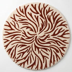 Handmade Embroidered Round Placemat Beaded Table Mat Floral <b>Cushion</b> <b>Pad</b> for Home Dining Events - Product Image 1