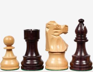 Piezas de ajedrez de madera con peso, estilo francés Lardy, tamaño de torneo, Rey de 3.75 pulgadas, en palisandro indio y boj, al mejor precio. - Product Image 6