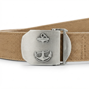Ceinture en toile personnalisée pour homme avec boucle en acier, robuste et réglable, par WALLOW EMBROIDERY WORKS - Product Image 4