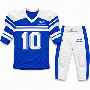 Ensemble de maillots de football américain Furat Leathers Discovery unisexe rouge et noir en polyester/coton imprimé par transfert thermique 3D à col en V et manches courtes - Product Image 2