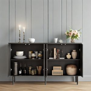 "Modern Sideboard <b>Buffet</b> <b>Table</b> with Storage" - Product Image 6