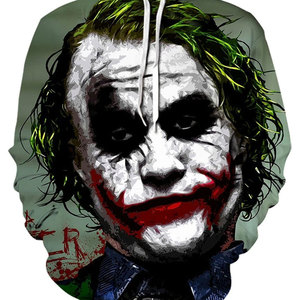 Vente en gros de sweats à capuche Joker de haute qualité avec impression numérique 3D, sweats à capuche en molleton pour hommes, design personnalisé, streetwear - Product Image 5