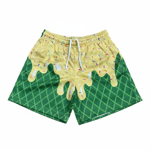 High Quality Custom Wholesale Sublimation Polyester Double <b>Layer</b> Streetwear Men Basketball 5 Inch Custom Mesh Shorts for Men - Product Image 1