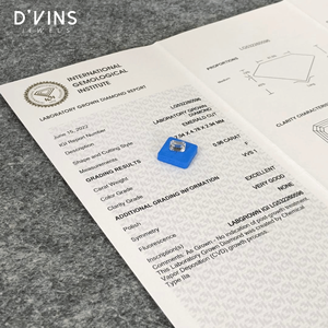 Diamante Cultivado en Laboratorio D'vins Jewels de Alta Calidad, Corte Esmeralda, 0.96ct, Claridad F VVS1, Color D - Product Image 6