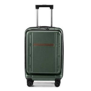 20 Inch Carry-On Luggage ABS+<b>PC</b> Double Spinner <b>Wheels</b> with TSA Lock Airline Approved Front Compartment 22 X 14 X 9 Dimensions - Product Image 2