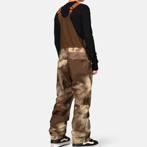Waterproof Camouflage Men's Ski Bib Pants High-Waisted Breathable Insulated <b>Winter</b> Snowboarding Bib <b>Overalls</b> Outdoor Snow Wear - Product Image 2