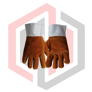 Guantes de Soldadura Reforzados de Piel Dividida, Duraderos, Resistentes al Calor, de Piel de Vaca, Antiestáticos, Resistentes a Desgarros, 16 Pulgadas, Antivibración - Product Image 3