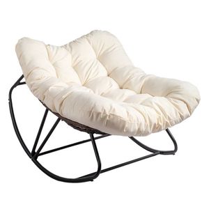 Poltrona a dondolo Papasan Oversize per Patio, Comoda Sedia a Uovo da Interno per Lettura e Relax, Sostituisce 72555836 per Uso Esterno - Product Image 3